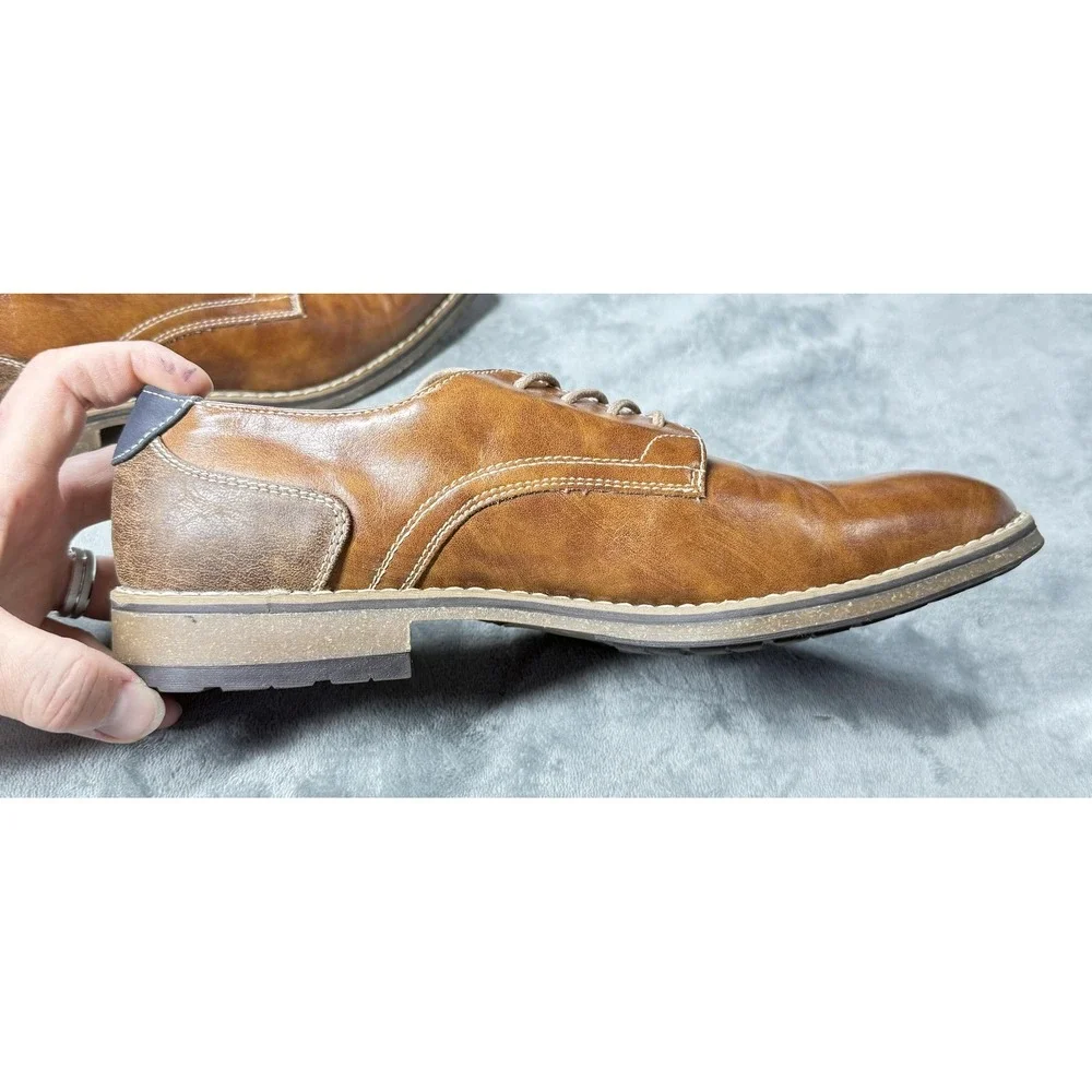 Varese Nick Shoes Mens Size 12 Brown Oxford Casual Dress Lace Up Comfort Manmade